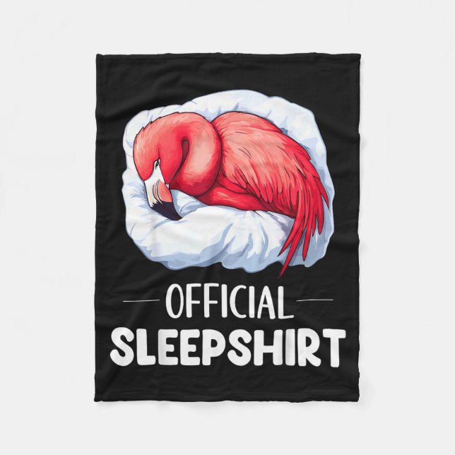 Sleepshirt Sleeng Flamingo Animal Lovers Pajama  Fleecefilt (Framsidan)