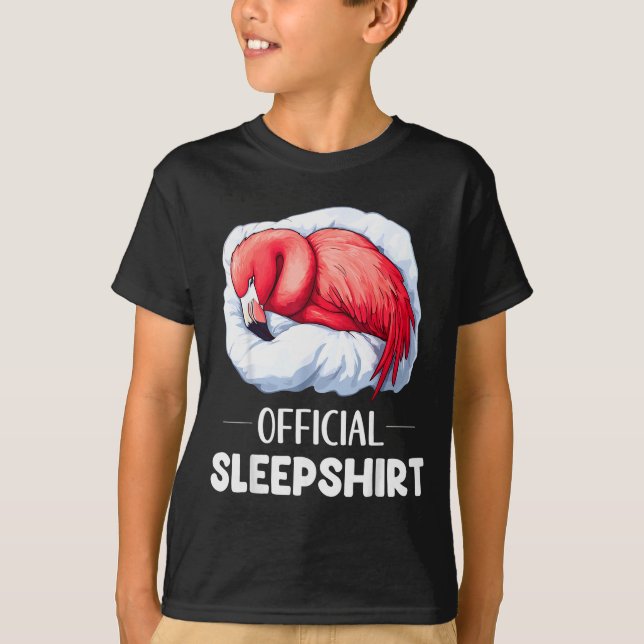 Sleepshirt Sleeng Flamingo Animal Lovers Pajama  T Shirt (Framsida)