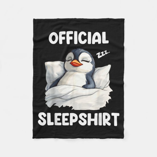 Sleepshirt Sleeng Penguin Animal Lovers Pajama  Fleecefilt (Framsidan)