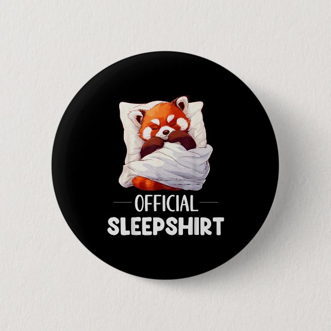 Sleepshirt Sleeng Red Panda Animal Lovers Pajama  Knapp (Framsida)