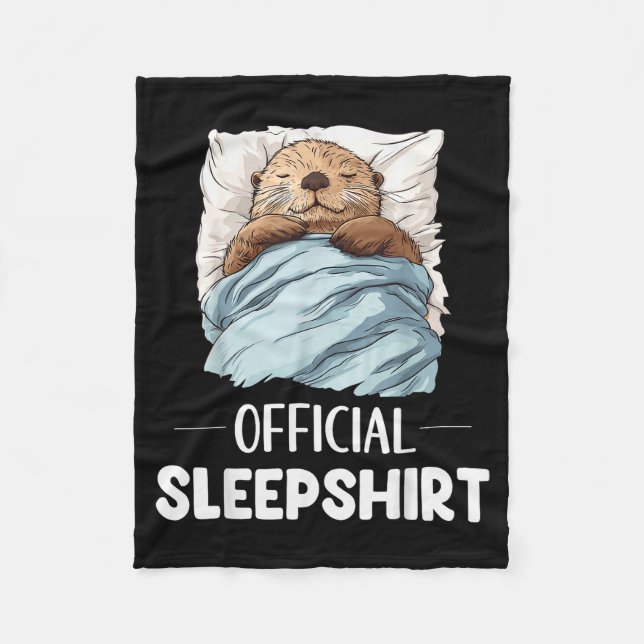 Sleepshirt Sleeng Sea Otter Animal Lovers Pajama  Fleecefilt (Framsidan)