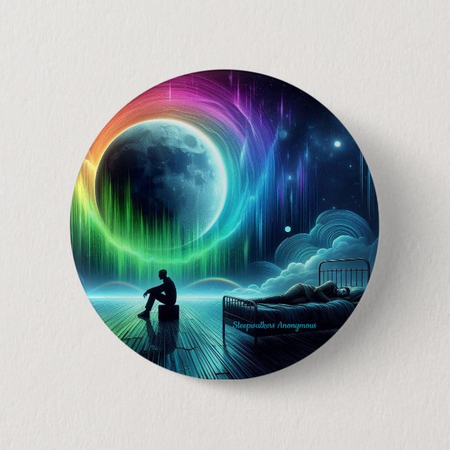 Sleepwalkers Anonymous Round Button Badge Knapp (Framsida)