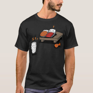Sleepwalking Sushi Funny Kawaii Sushi Cartoon T Shirt