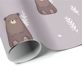 Sleepy Bear Spring Wrapping Paper Presentpapper