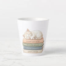 Sleepy Cat Books Latte Mugg – Present till bokälsk