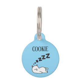 Sleepy Cat Pesonalized Djurbricka