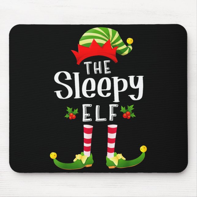 Sleepy Christmas Elf Matching Pajama X-mas Party  Musmatta (Framsidan)