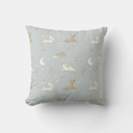 Sleepy Fawn Night Throw Pillow Kudde