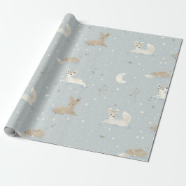 Sleepy Fawn Night Wrapping Paper Presentpapper