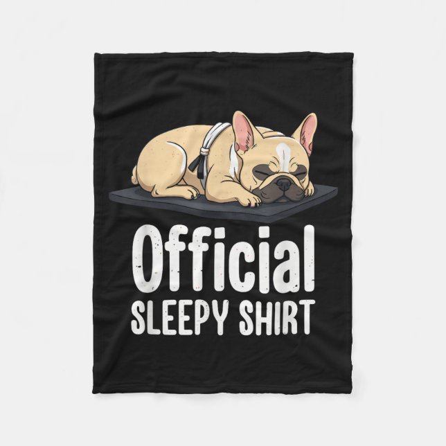 Sleepy French Bulldog Funny Dog Lovers Men Women K Fleecefilt (Framsidan)