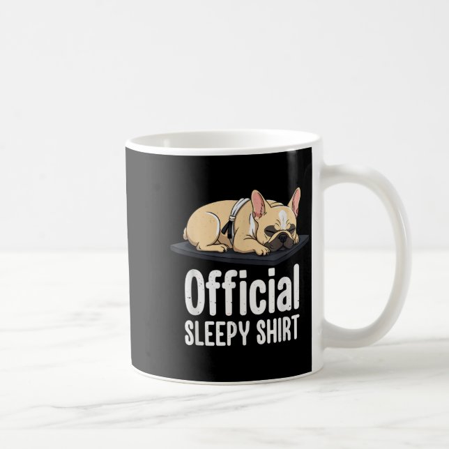 Sleepy French Bulldog Funny Dog Lovers Men Women K Kaffemugg (Höger)