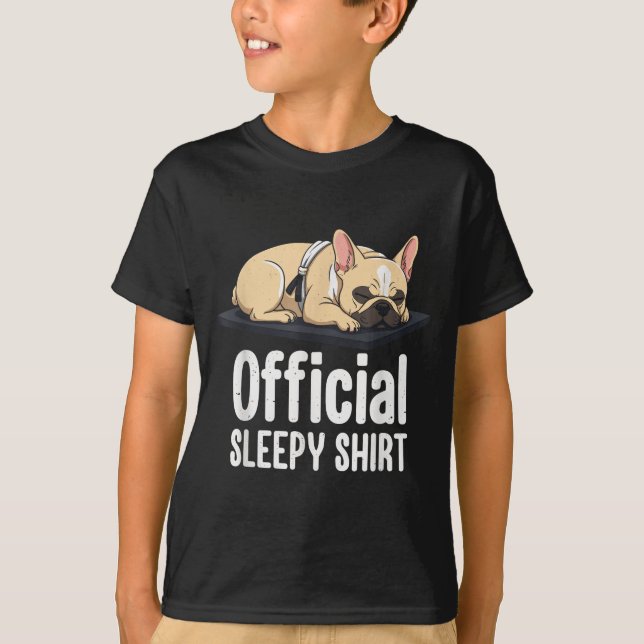Sleepy French Bulldog Funny Dog Lovers Men Women K T Shirt (Framsida)