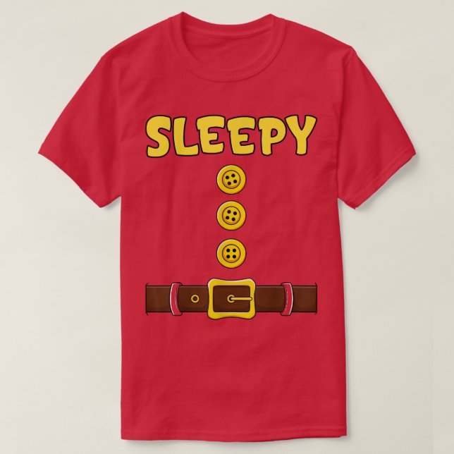 Sleepy Halloween Dwarf Costume Matching Group Coup T Shirt (Design framsida)