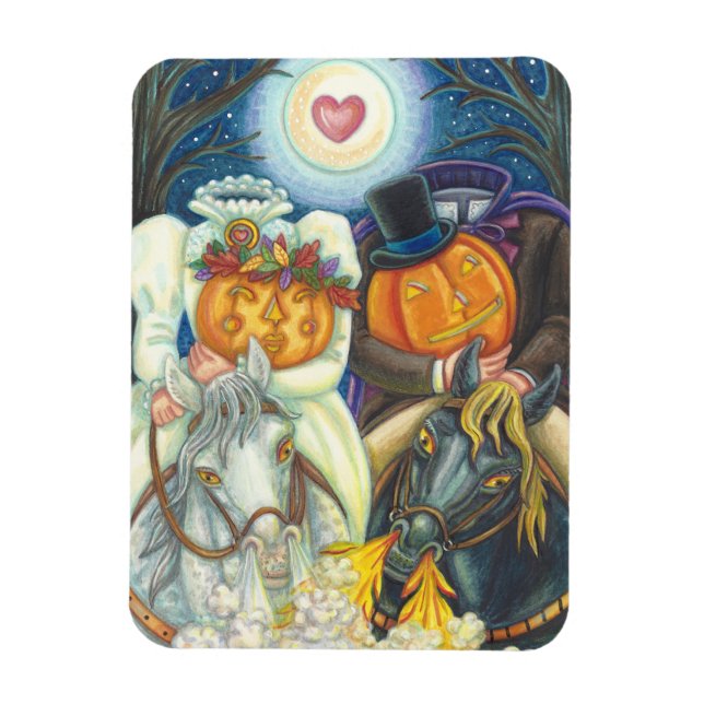 SLEEPY HOLLOW BRÖLLLOP HALLOWEEN MAGNET Reptangel (Vertikal)