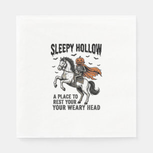 Sleepy Hollow Huvudlösa Ryttare Vintage Halloween Pappersservett