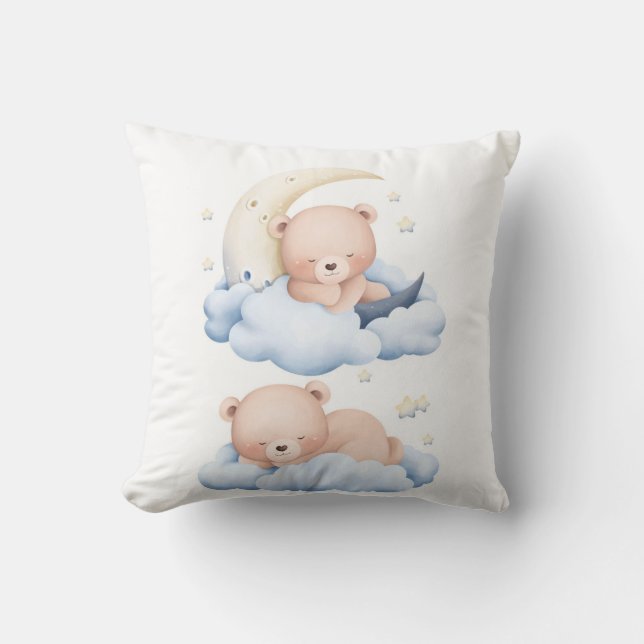 Sleepy Panda Duo Pillow – Cute Two Panda Bears Sle Kudde (Framsida)