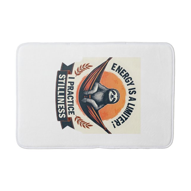 Sleepy Sloth Vintage Funny Introvert Shirt 2 Badrumsmatta (Framsidan)