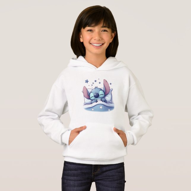 Sleepy Stitch Hoodie for Kids T Shirt (Hel framsida)