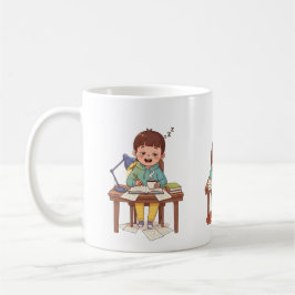 Sleepy Studying Child Mug – Children’s Day Mug Kaffemugg