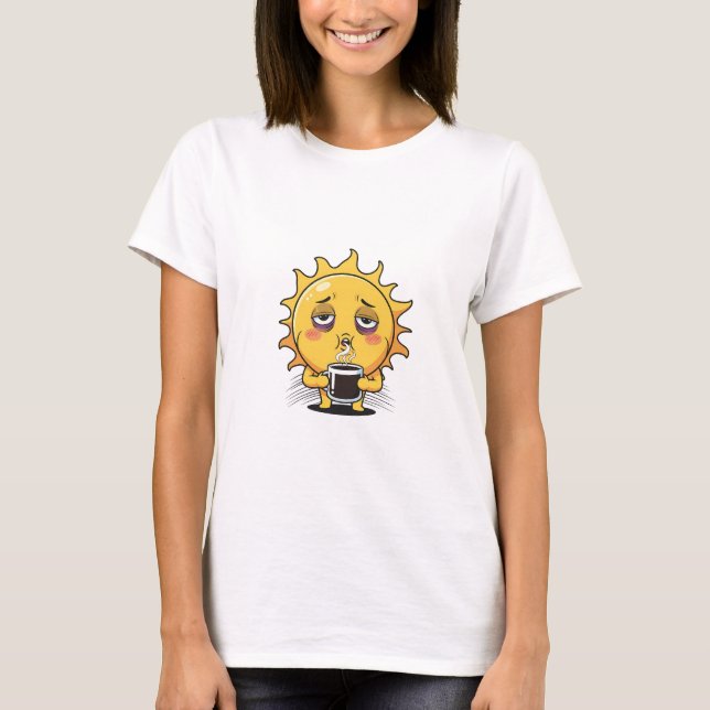 Sleepy Sun Coffee T Shirt (Framsida)