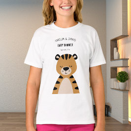 Sleepy Tiger Neutral Baby Shower Outfit T Shirt