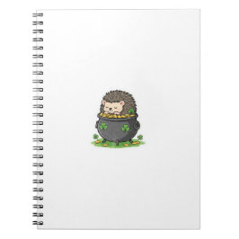 Sleepy Treasure Keeper Hedgehog St.Patrick's Day Anteckningsbok