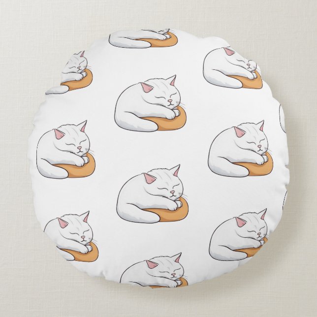 Sleepycat Rund Kudde (Framsidan)