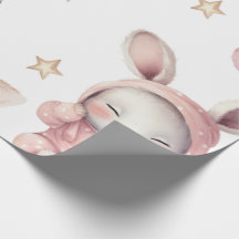 Sleepyhead Watercolor Bunny Baby Shower Mönster