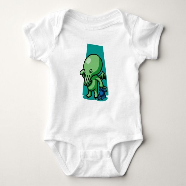Sleepytime Cthulhu spädbarnranka T-shirt (Framsida)