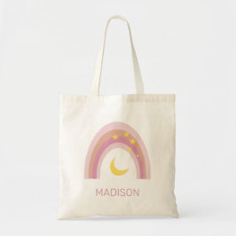 "Sleepytime Rainbow", Girls Cute Boho Rosa anpassn Tygkasse
