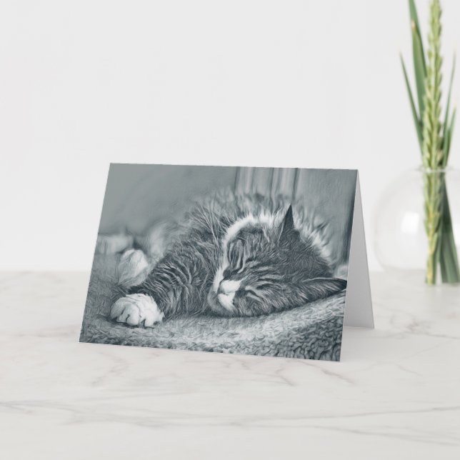 Sleepytime Siberian Blank Note Card Kort (Framsida)