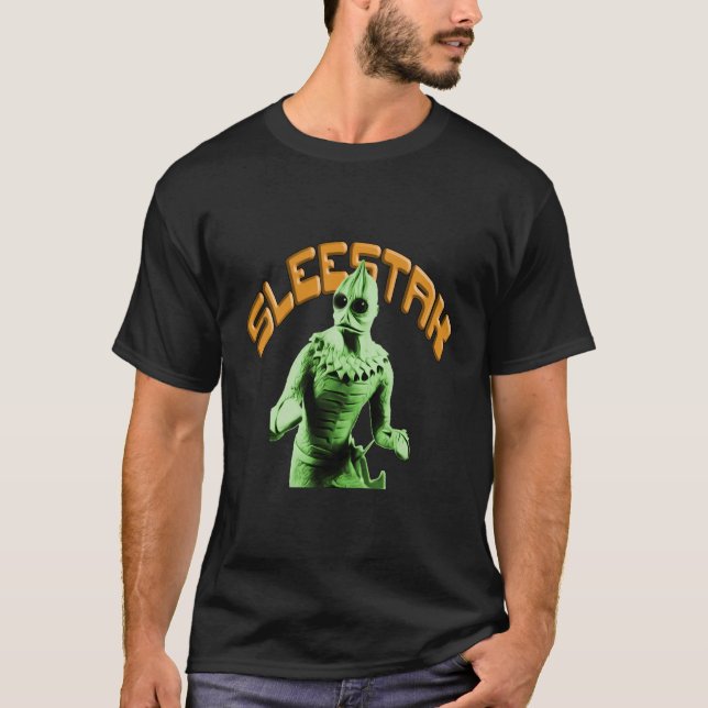 Sleestak Reptilian Alien T Shirt (Framsida)