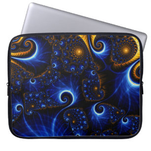Sleeve för abstrakt Blue Fractal bärbar dator
