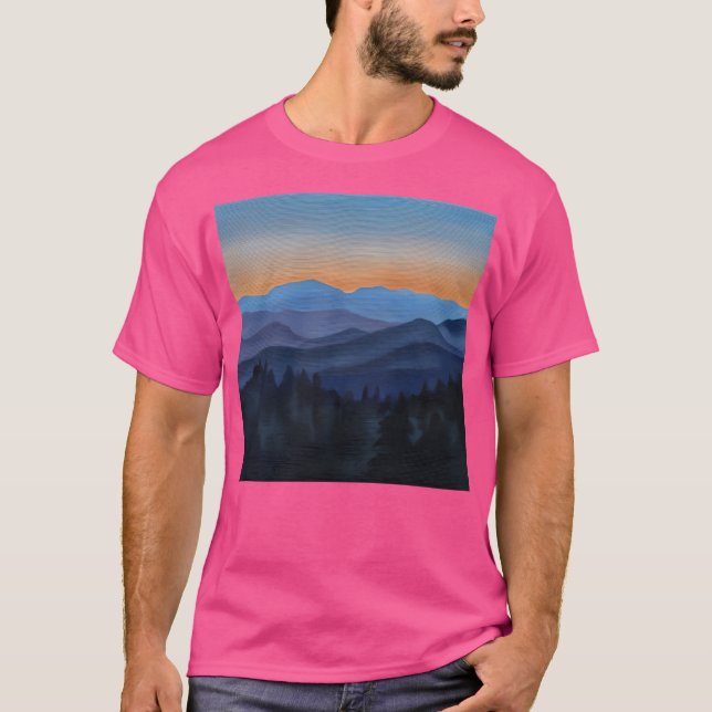 Sleeve för att måla basket i rökberg t shirt (Framsida)
