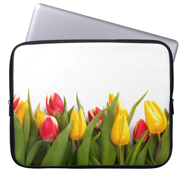 Sleeve för den bärbara datorn Tulip Garden (Framsidan)