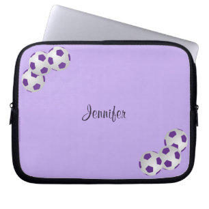 Sleeve, Lila och vit dator med pekare Laptop Sleeve