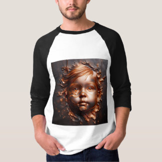 Sleeve Raglan Tee med ett bilduttryck -3
