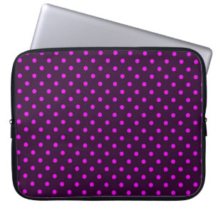 Sleevebärbar datorshock rosa och Violetpolkaen Laptop Sleeve