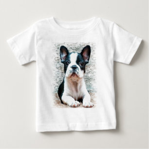 Sleeveless klänning för fransk bulldoggbaby t shirt