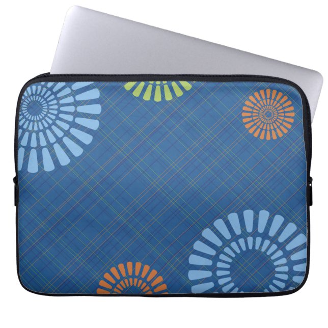 Sleeven Blått, skotsk bärbar dator Laptop Sleeve (Framsidan)