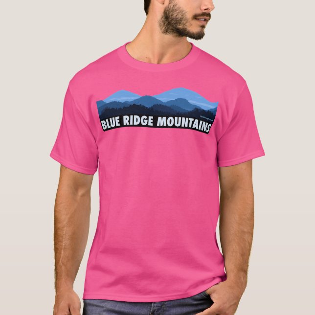 Sleeven Blue Ridge Mountains Baseball T Shirt (Framsida)