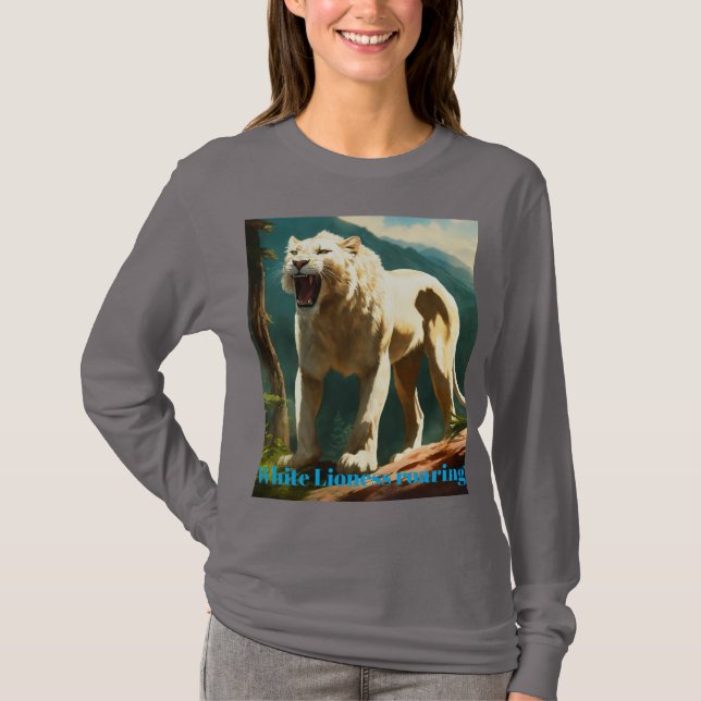 sleeven "Majestic Lioness Roar long" T Shirt (Framsida)