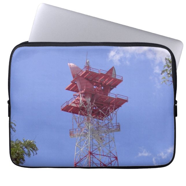 Sleeven Microwave Relay Radio Telecom Torn Laptop Sleeve (Framsidan)