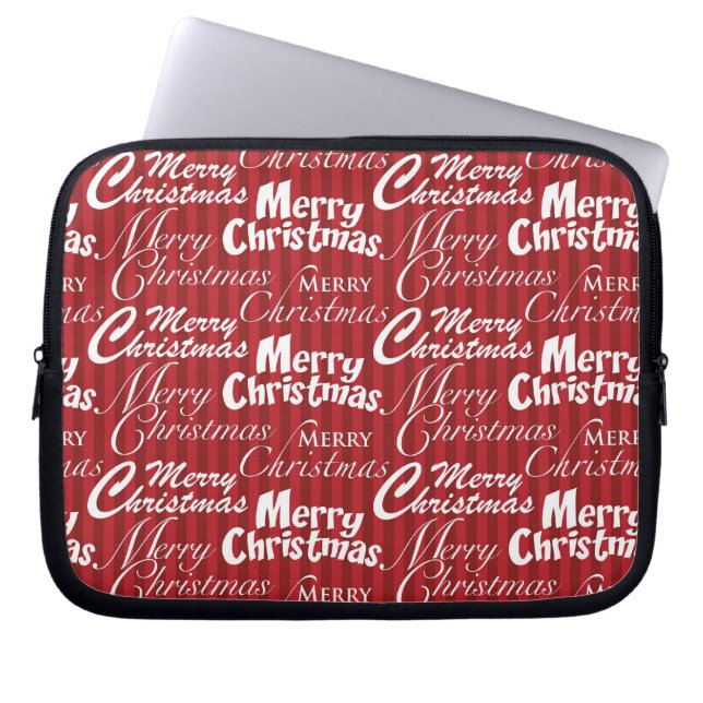 Sleever för bärbara datorer och netbook i god jul laptop sleeve (Framsidan)