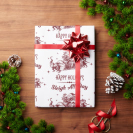 Sleigh All day Vintage Christmas Presentpapper