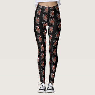 Sleigh all rolig jul för dagPitbull hund Leggings