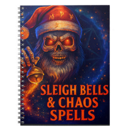 Sleigh Bells & Chaos Spells Metal Christmas Anteckningsbok