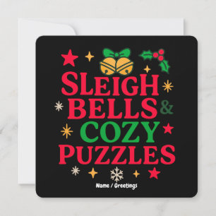 Sleigh Bells & mysiga pussel Julpresent  Inbjudningar