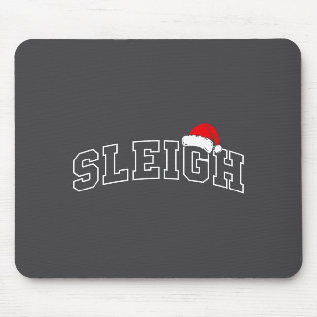 Sleigh Christmas Varsity Minimal Text Santa Hat Fa Musmatta (Framsidan)