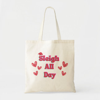 Sleigh Festive Tote: Whimsical Hearts och Tygkasse